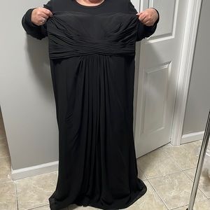 David’s Bridal Black Strapless Chiffon Bridesmaid Dress size 18